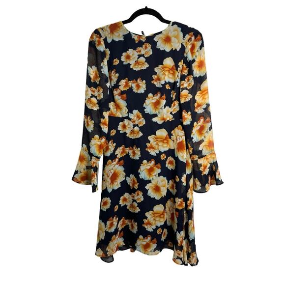 Betsey Johnson Navy Floral Back Tie Fit and Flare Dress - Picture 2 of 9